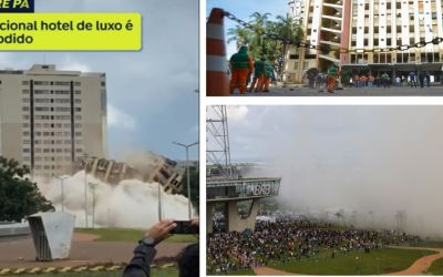 HOTEL DE LUXO É IMPLODIDO NO CENTRO DE BRASÍLIA
