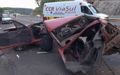 GRAVE ACIDENTE NA BR-386 DEIXA CINCO FERIDOS EM SOLEDADE 